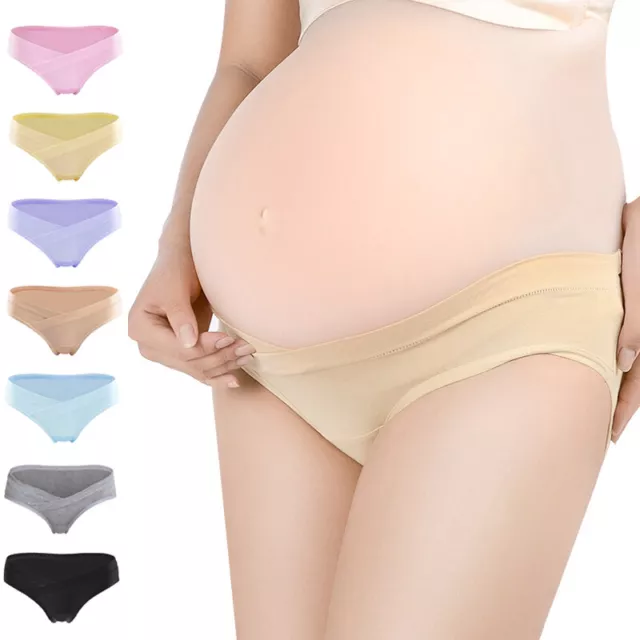 Womens Maternity Underwear Cotton Low Waist Pregnant Panties Maternity Briefs 3