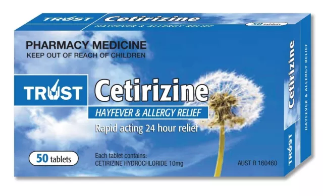 Trust Cetirizine Hayfever & Allergy Relief Antihistimine Rapid 24 Hour - Rapid