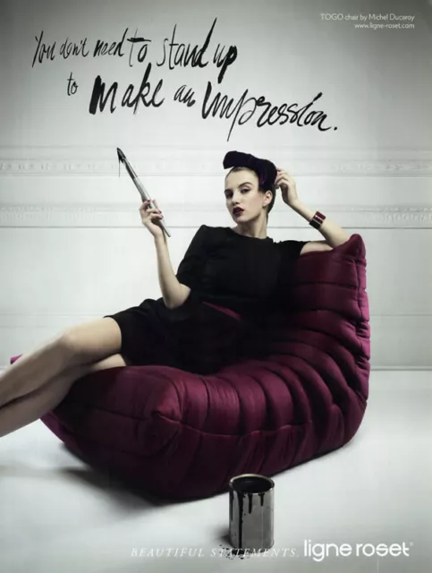 2018 Ligne Roset Togo Chair Sofa Michel Ducaroy 1-page MAGAZINE AD 2018 Ligne Roset Togo Chair Sofa Michel Ducaroy 1-page MAGAZINE AD