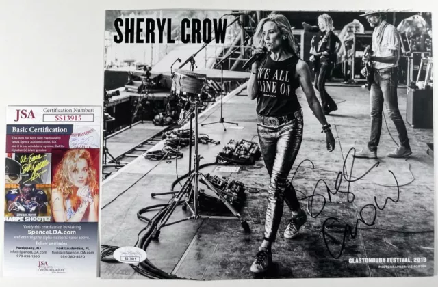 Sheryl Crow Signed Glastonbury Festival 2019 8x10 Photo #/100 Autograph JSA COA