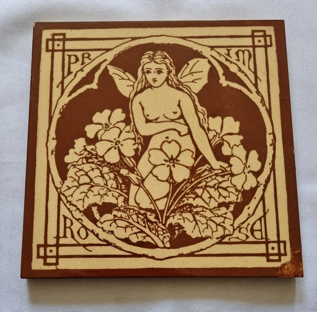 Mintons Tile. Spirit Of The Flowers. Primrose.c1875. 3