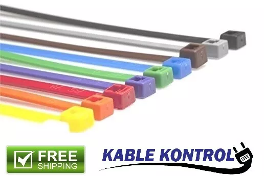 Kable Kontrol Colored Nylon Cable Ties - 14" Inch long - 50 Lbs Test - 100 Pcs