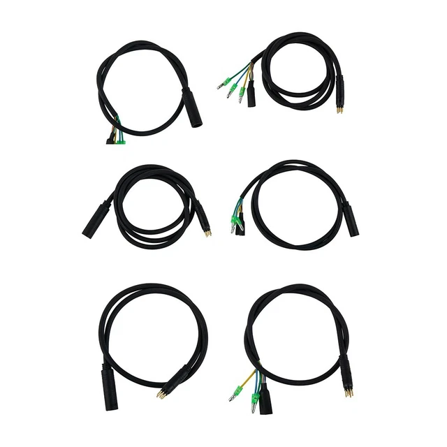 High Quality Extension Cable 9 Pin Motor E-bike Replacement Rubber + Metal