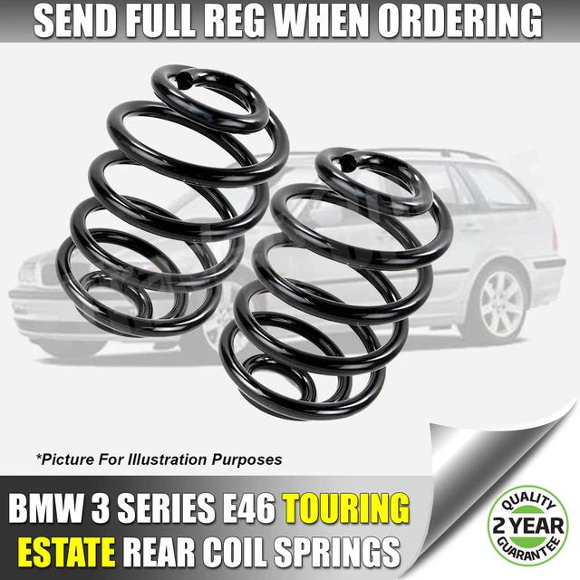 BMW 3 SERIES E46 Estate TOURING Rear Coil Springs X2 Pair Road Spring