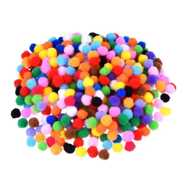 1200 Pcs Plushies Keychain Pom Balls Acrylic Yarn Garlands Puffer