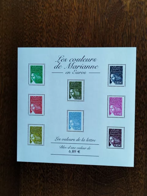 Bloc-Feuillet n° 67 ( Couleurs de Marianne ) neuf sans charnière