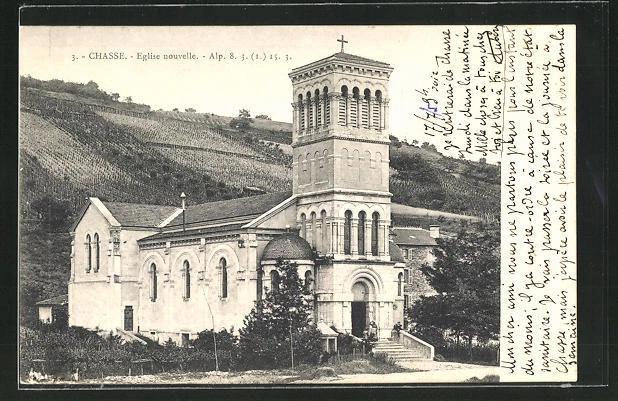 CPA Chasse, Eglise nouvelle 1905