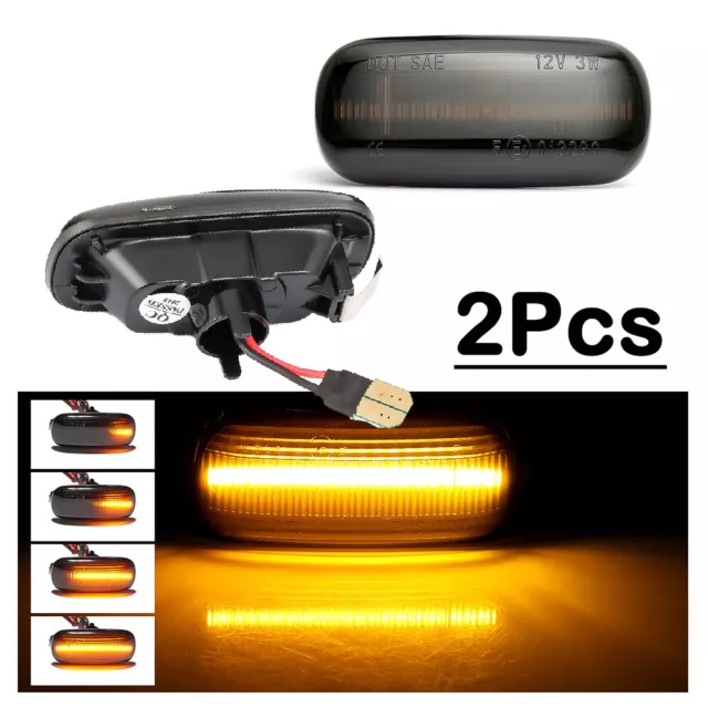 2X LED Seitenblinker Blinker Schwarz Für Audi A6 A3 8P A4 A8 S3 S4 S6 RS4 RS6