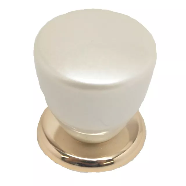 Tirage bouton d'armoire 1" perle blanc et laiton AMEROCK BP5613-PRL tiroir de porte d'armoire