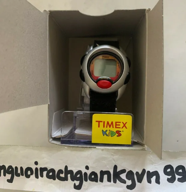 Timex T78751 9J XY Kids Digital Nylon & Fabric Flames Strap Chrono Watch NIB CHE