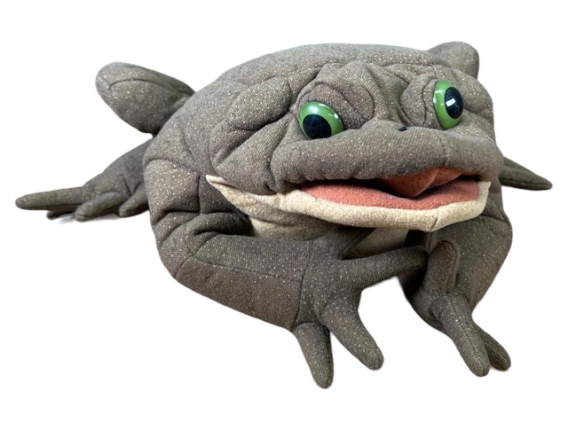 FOLKMANIS FOLKTAILS OLIVE Green Realistic Full Body Hand Puppet Toad