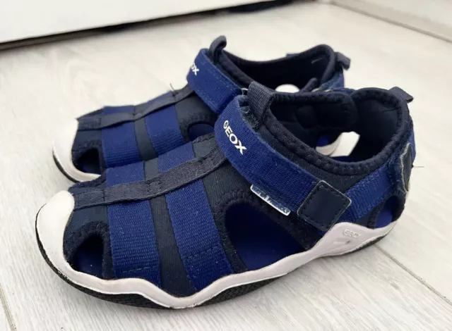 Geox Boys Navy Closed Toe Sandals Shoes Water-Friendly Size EU 31 UK 12.5 £45