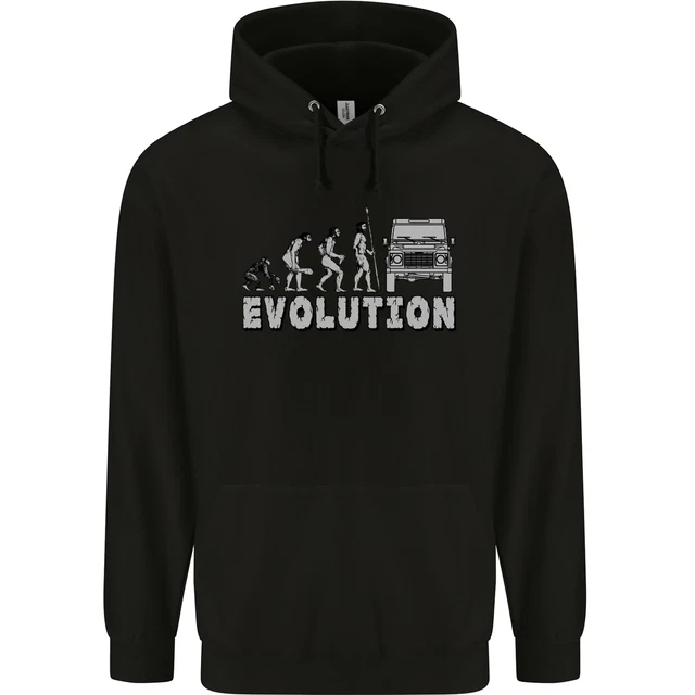 Felpa con cappuccio 4X4 Evolution Off Roading divertente da uomo 80% cotone