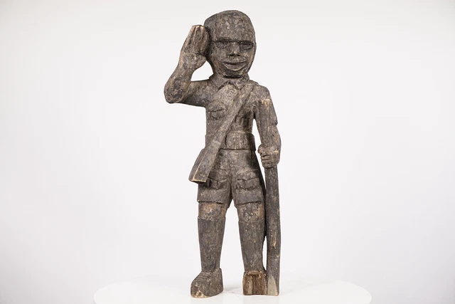 One-of-a-Kind African Colonial Statue 24" - African Art