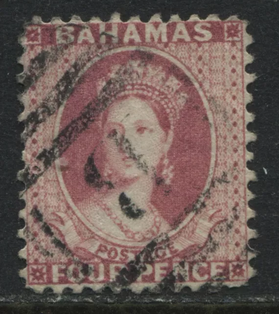 Bahamas QV 1882 4d rose perf 12 used