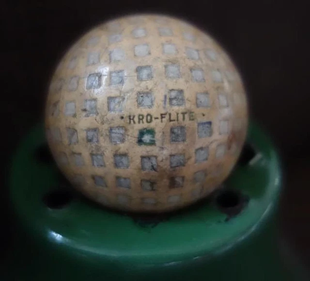 RARE ANTIQUE C.1920S VINTAGE MESH PATTERN SPALDING KROFLITE GOLF BALL