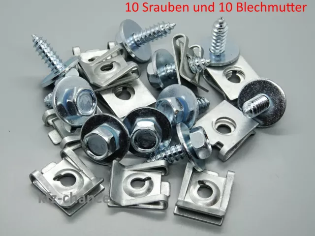 10X BLECHMUTTER SCHNAPPMUTTER Klemmmutter für Audi Seat Skoda VW N90698703  EUR 4,95 - PicClick DE