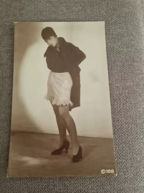 Original real photo postcard c1910-19 risqué  RPPC Girl With Frilly Bloomers