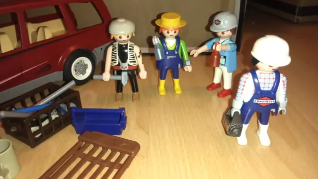 Playmobil Familien-PKW Bauarbeiter zur Baustelle Werkzeugkoffer 2