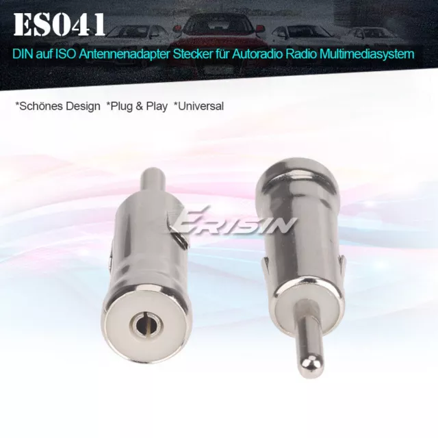 ISO female to Din male Radio Aerial Antenna Adapter Converter for Car Stereo