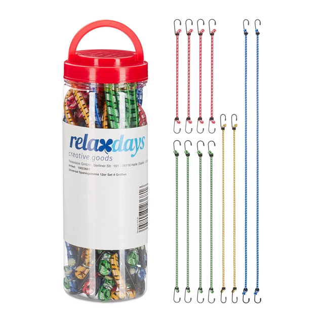 Tendeur Lot de 12 Extenseurs crochet Tendeur élastique Crochet tendeur Sangle