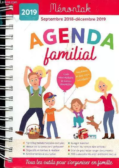 Livre : Agenda familial mensuel de Julie RIcci, Mémoniak septembre