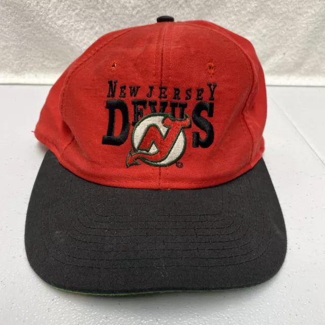 Vintage NHL New Jersey Devils SportsChannel Pinstripe Snapback Hat