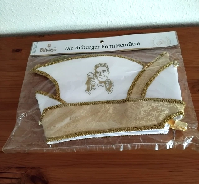 Prunkmütze Für Elferrat & Komitee – Narrenkappe In Größen 55-61 Cm, Mit Goldborde & Glöckchen