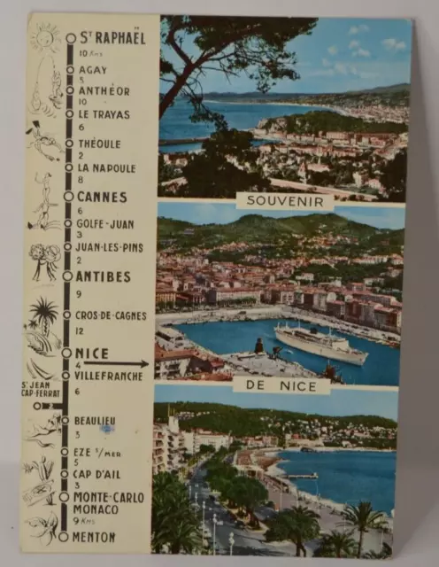 Souvenirs de Nice Côte D'Azur - carte postale CP5
