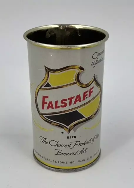 Vintage Falstaff Tin Can Beer Mug Stein Cup w/Handle 12oz