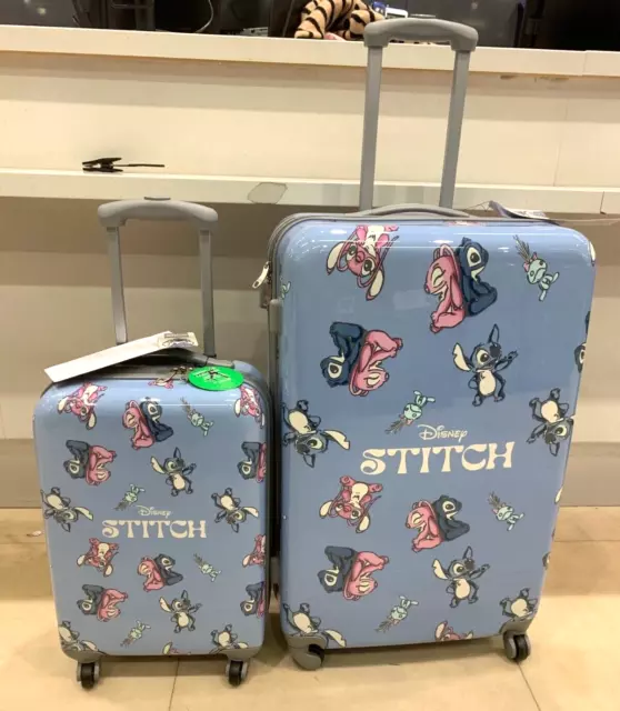 BNWT PRIMARK DISNEY Stitch 2 x Suitcases Set Hard Shell Cabin