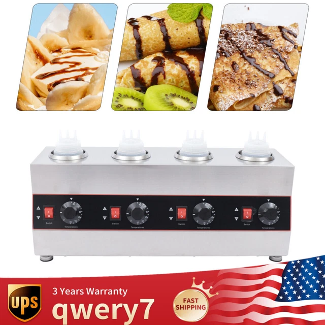 Countertop Electric Sauce Warmer Dispenser, 640W Stainless Steel Sauce Dispenser