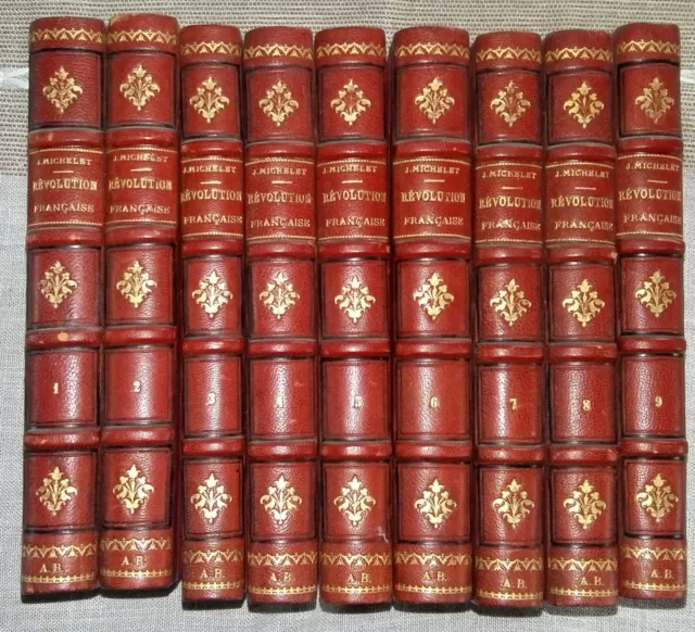 Jules Michelet. Histoire de la Révolution Française. 9 volumes. Illustré Vierge