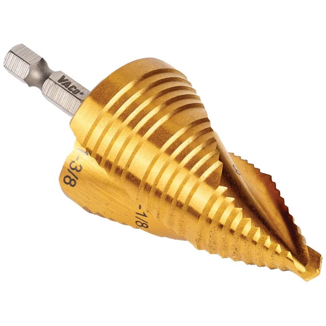 Klein Tools 25960 Step Drill Bit, Spiral Double-Fluted, VACO