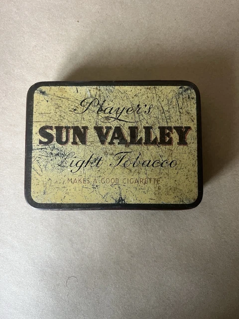 players sun valley light tobacco tin 1960'S VINTAGE PLAYERS Sun Valley Light Tobacco Tin Box [Empty] Man Cave  Decor £12.94