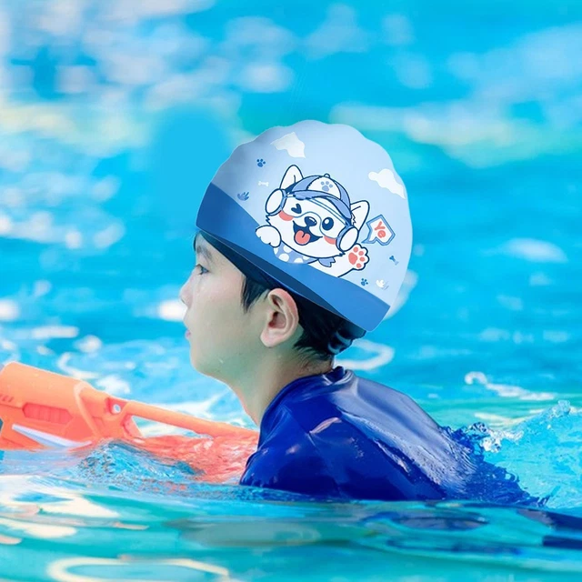 Lot De 3 Bonnets De Bain En Polyester – Élastiques, Respirants, Anti-dérapants (rouge/bleu/noir)