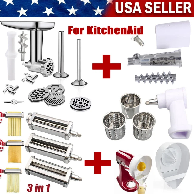 For KitchenAid Cuisinart Mixer Meat Grinder Sausage Juicer Slicer Attachment US