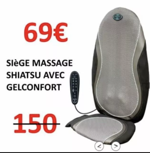 Coussin de Siège de Massage en Mousse à Télécommande  - Massage Shiatsu  Dos Cou