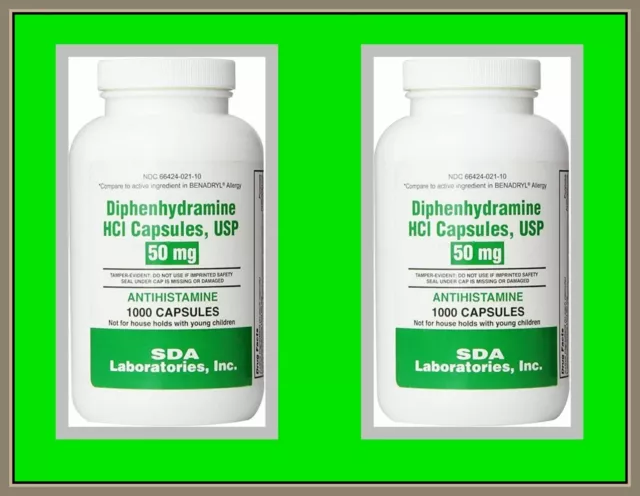 Cápsulas antihistamínicas de difenhidramina 50 mg-2000 - nuevas