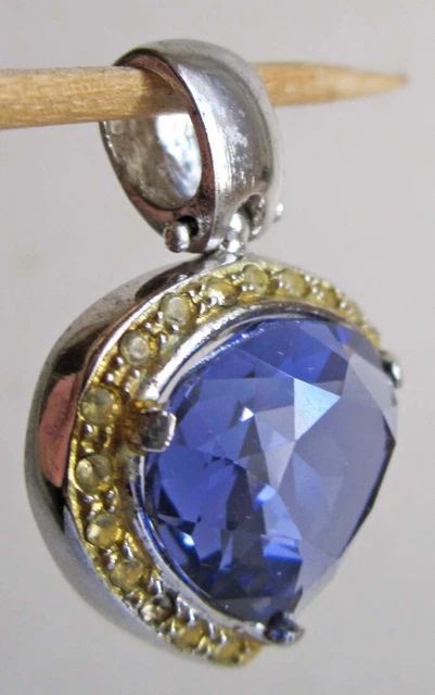 Pendentif Vintage en Argent, Pendentif Carré en Argent