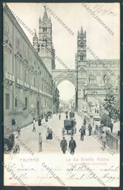 Palermo Città Via Bonello Alterocca cartolina ZT8183