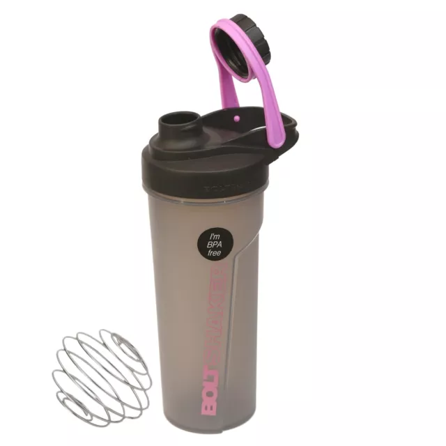 700ml Shaker Flasche Mixball Schraube Deckel Griff Sport Fitnessstudio Protein Shake - pink
