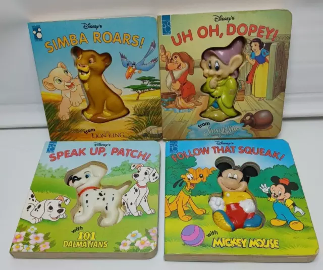 Mickey Mouse, 101 Dalmatian, Dopey, Simba 1994 VTG Disney's Follow That Squeak!