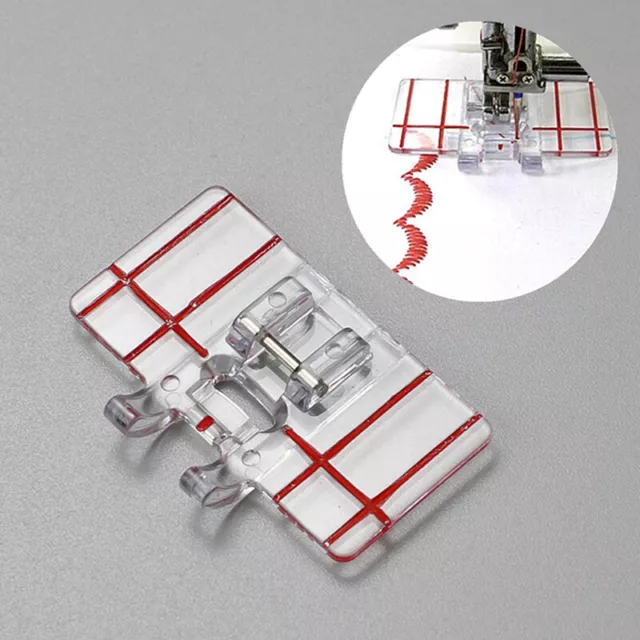 Impresora de pie transparente de plástico -Guía límite pie -casa -accesorios de máquina de coser -D_