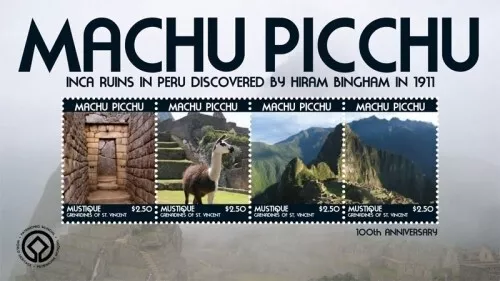 Mustique 2011 - Nature - Machu Picchu - Sheet of 4 Stamps  - MNH