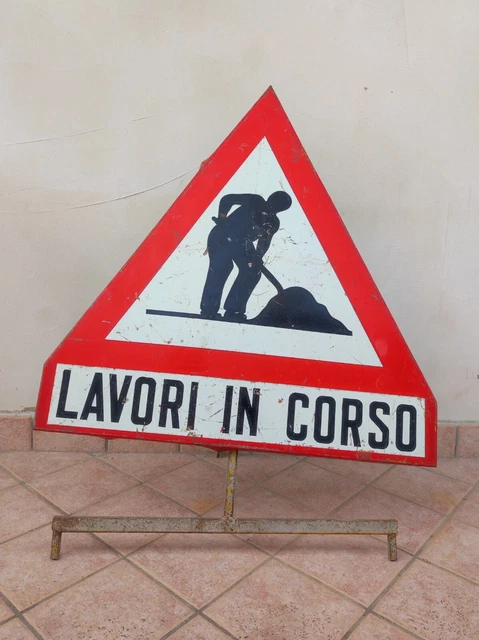 Cartello-stradale-industriale-LAVORI-IN-CORSO-Vintage-anni.webp