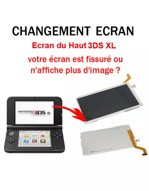 Ecran LCD supérieur (haut) de remplacement pour Nintendo 3DS XL