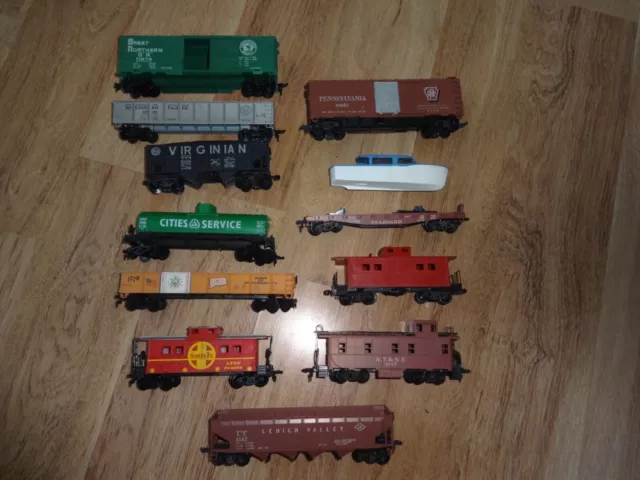 11 Vintage Original Ho Gauge Train Cars Athrean Lionel Marx Life Like +++ Lot