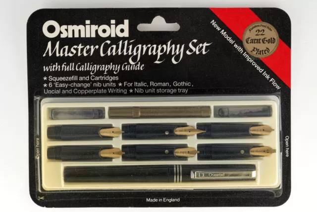 SEALED Osmiroid Easy Change LATER Type Master Calligraphy Fountain Pen Set