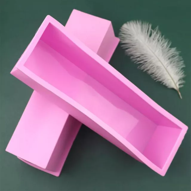 1200g Silicone Soap Mould Rectangular Toast Loaf Mold Handmade Form Soap Tool  q